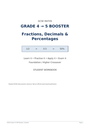 1. FDP Grade 4→5 Booster
