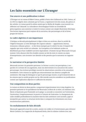 L’Étranger – Essential Facts