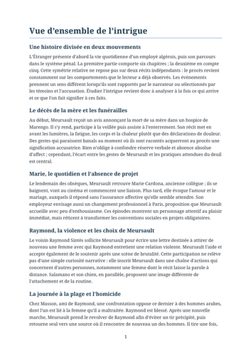 L’Étranger – Plot Overview