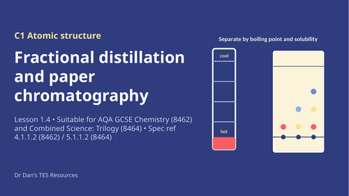 C1.4 Fractional Distillation and Chromatography (AQA 1-9 GCSE Combined Trilogy & Separate Chemistry)