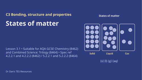 FREE C3.1 States of Matter (AQA 1-9 GCSE Combined Trilogy & Separate Chemistry)