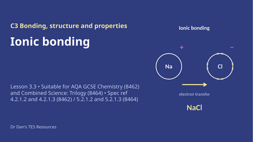 C3.3 Ionic Bonding (AQA 1-9 GCSE Combined Trilogy & Separate Chemistry)