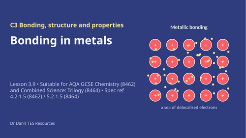 C3.9 Bonding in Metals (AQA 1-9 GCSE Combined Trilogy & Separate Chemistry)