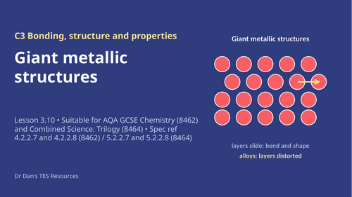 C3.10 Giant Metallic Structures (AQA 1-9 GCSE Combined Trilogy & Separate Chemistry)