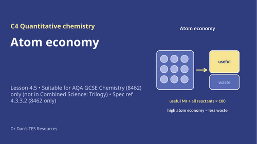 C4.5 Atom Economy (AQA 1-9 GCSE Combined Trilogy & Separate Chemistry)