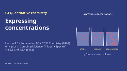 C4.6 Expressing Concentrations (AQA 1-9 GCSE Combined Trilogy & Separate Chemistry)