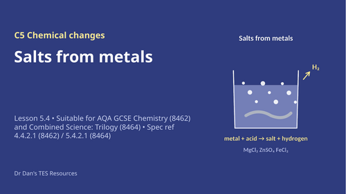 C5.4 Salts from Metals (AQA 1-9 GCSE Combined Trilogy & Separate Chemistry)