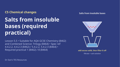 C5.5 Salts from Insoluble Bases RP1 (AQA 1-9 GCSE Combined Trilogy & Separate Chemistry)