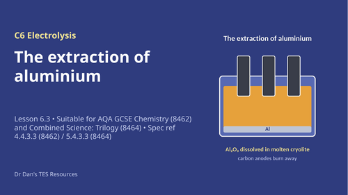 C6.3 The Extraction of Aluminium (AQA 1-9 GCSE Combined Trilogy & Separate Chemistry)