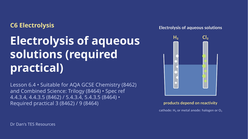 C6.4 Electrolysis of Aqueous Solutions RP (AQA 1-9 GCSE Combined Trilogy & Separate Chemistry)