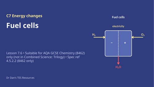 C7.6 Fuel Cells  (AQA 1-9 GCSE Combined Trilogy & Separate Chemistry)