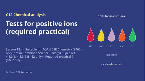 C12.4 Tests for Positive Ions RP (AQA 1-9 GCSE Combined Trilogy & Separate Chemistry)