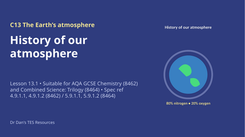 FREE C13.1 History of Our Atmosphere (AQA 1-9 GCSE Combined Trilogy & Separate Chemistry)