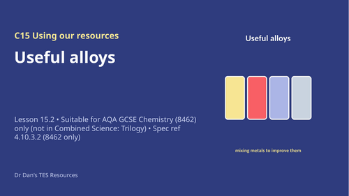 C15.2 Useful Alloys (AQA 1-9 GCSE Combined Trilogy & Separate Chemistry)