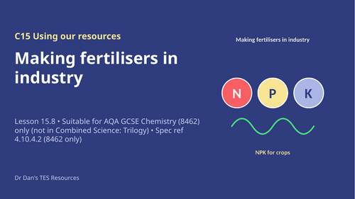 C15.8 Making Fertilisers in Industry (AQA 1-9 GCSE Combined Trilogy & Separate Chemistry)