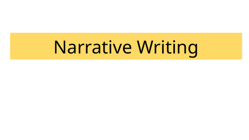 Narrative/ Creative Writing PPT