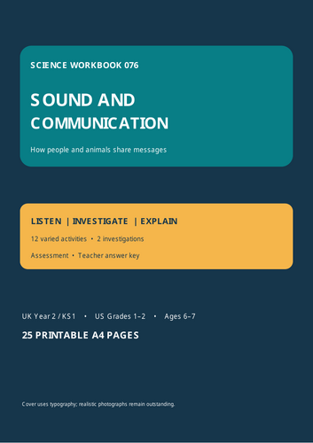 Year 2 Science: Sound and Communication | KS1 Science Worksheets & Investigations