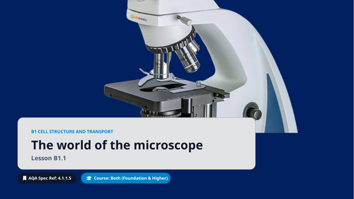 FREE B1.1 The World of the Microscope (AQA 1-9 GCSE Combined Trilogy & Separate Biology)
