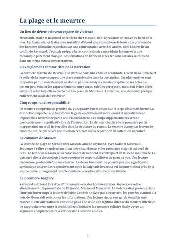 L’Étranger – The Beach and the Murder