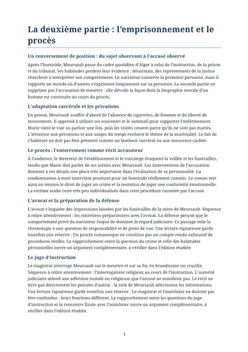 L’Étranger – Imprisonment and the Trial