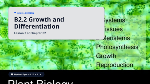 B2.2 Growth and Differentiation (AQA 1-9 GCSE Combined Trilogy & Separate Biology)
