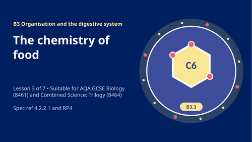 B3.3 The Chemistry of Food (AQA 1-9 GCSE Combined Trilogy & Separate Biology)