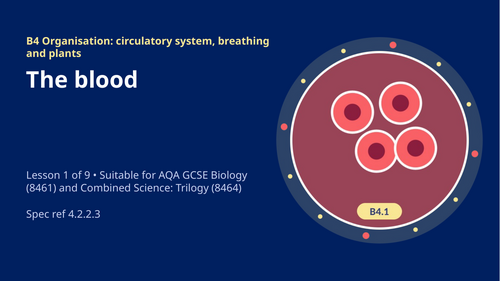 FREE B4.1 The Blood (AQA 1-9 GCSE Combined Trilogy & Separate Biology)