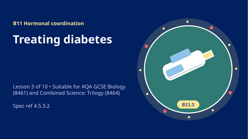 B11.3 Treating Diabetes (AQA 1-9 GCSE Combined Trilogy & Separate Biology)