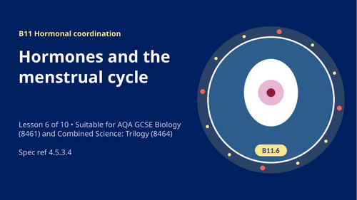 B11.6 Hormones and the Menstrual Cycle (AQA 1-9 GCSE Combined Trilogy & Separate Biology)