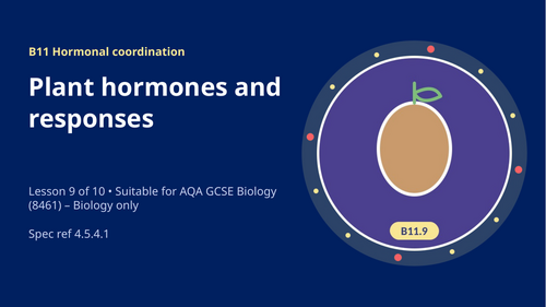 B11.9 Plant Hormones and Responses (AQA 1-9 GCSE Combined Trilogy & Separate Biology)