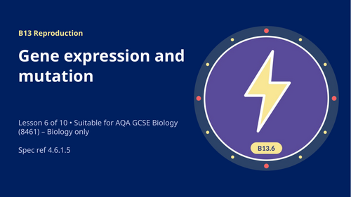 B13.6 Gene Expression and Mutation (AQA 1-9 GCSE Combined Trilogy & Separate Biology)