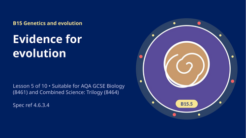 B15.5 Evidence for Evolution (AQA 1-9 GCSE Combined Trilogy & Separate Biology)