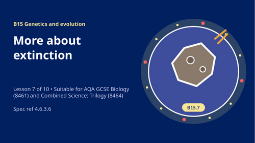 B15.7 More About Extinction (AQA 1-9 GCSE Combined Trilogy & Separate Biology)
