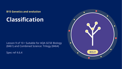 B15.9 Classification (AQA 1-9 GCSE Combined Trilogy & Separate Biology)
