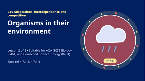 B16.2 Organisms in their Environment (AQA 1-9 GCSE Combined Trilogy & Separate Biology)