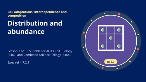 B16.3 Distribution and Abundance (AQA 1-9 GCSE Combined Trilogy & Separate Biology)