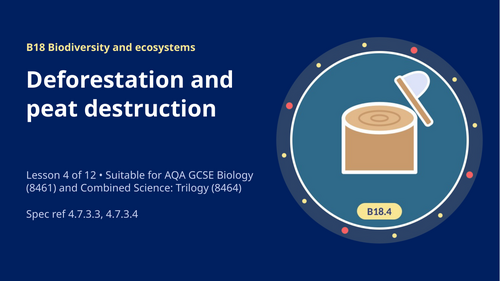 B18.4 Deforestation and Peat Destruction (AQA 1-9 GCSE Combined Trilogy & Separate Biology)
