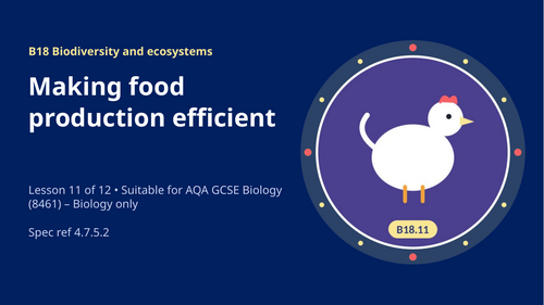 B18.11 Making Food Production Efficient (AQA 1-9 GCSE Combined Trilogy & Separate Biology)