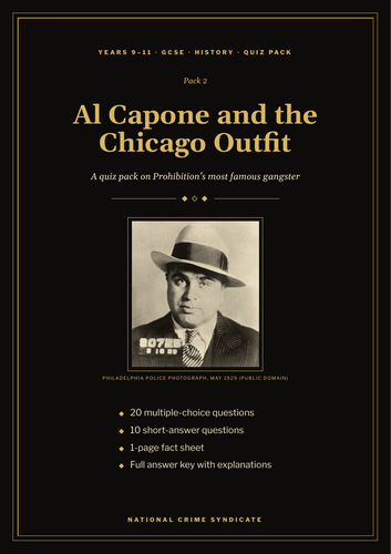 Al Capone and the Chicago Outfit Quiz Pack (GCSE America 1920–1973)