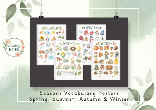 Seasons Vocabulary Posters – Spring, Summer, Autumn & Winter