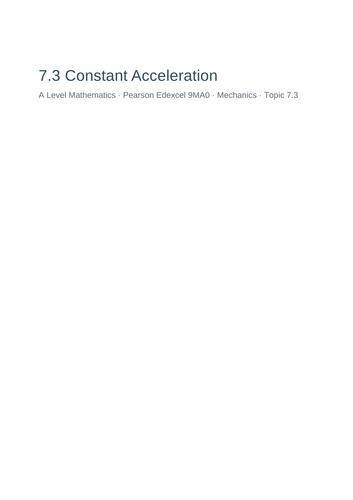 A Level Maths Concept Booklets - Edexcel 9MA0