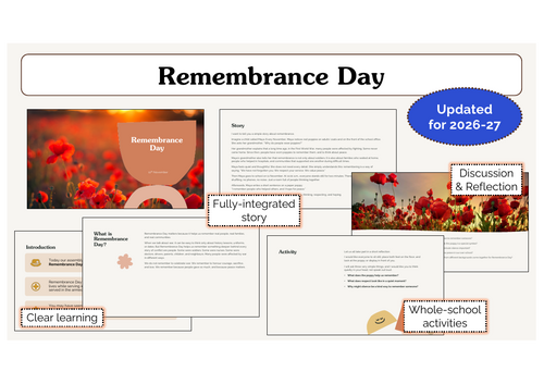 Remembrance Day Assembly | KS1 & KS2 | Updated for 2026-27