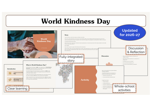 World Kindness Day Assembly | KS1 & KS2 | Updated for 2026-27