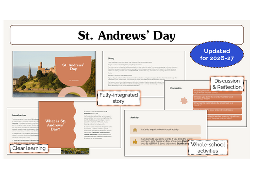 St. Andrew’s Day Assembly | KS1 & KS2 | Updated for 2026-27