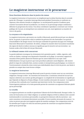 L’Étranger – The Examining Magistrate and the Prosecutor