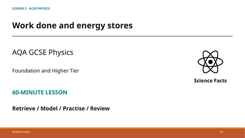 Work Done and Energy Stores: AQA GCSE Physics (60-Minute Lesson + Answers)