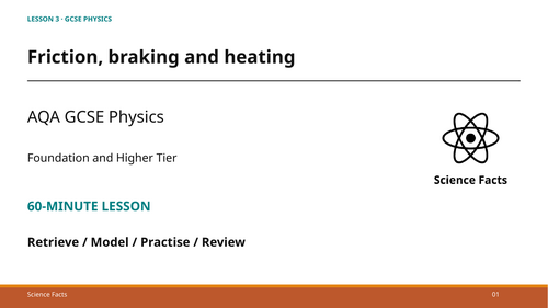 Friction, Braking and Heating: AQA GCSE Physics (60-Minute Lesson + Answers)