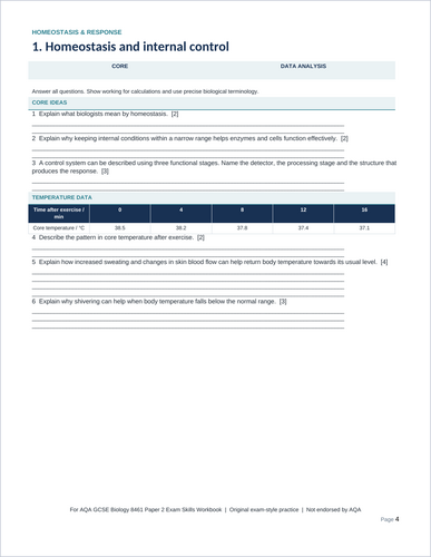 AQA GCSE Biology Paper 2 Workbook + Answers