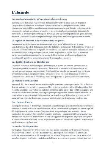 L’Étranger – The Absurd