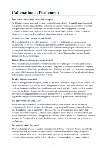 L’Étranger – Alienation and Isolation